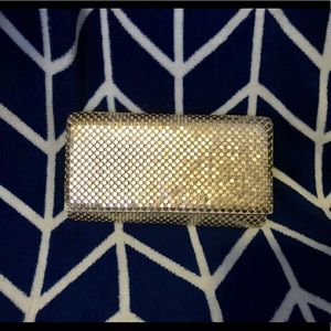 Gunne Sax Gold Clutch/Crossbody Purse